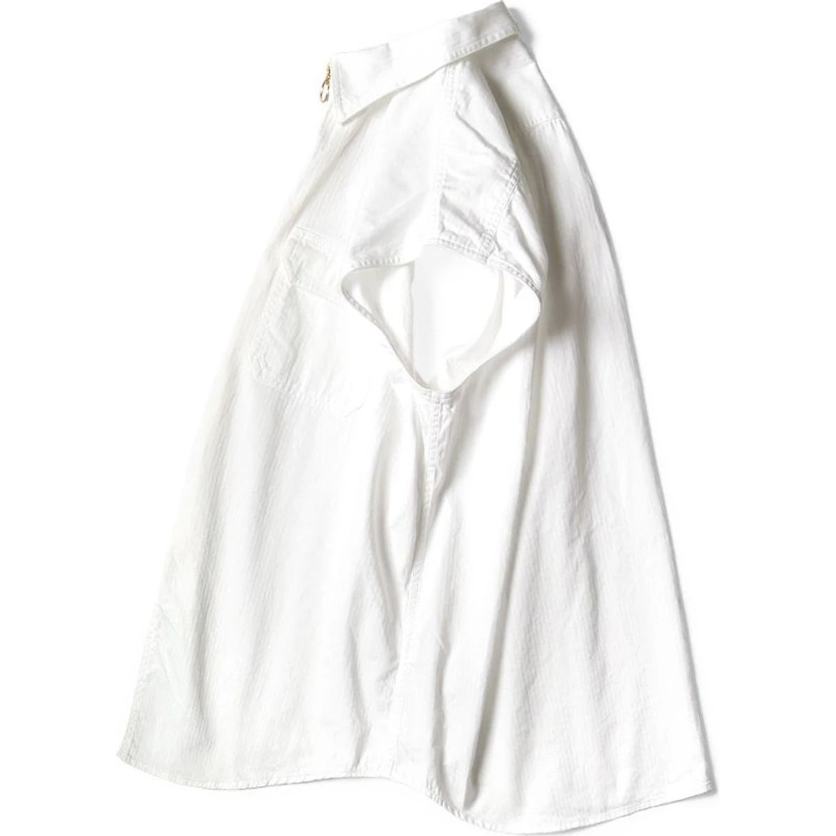 Kapital Herringbone Twill Sleeveless Zipper Work Shirt