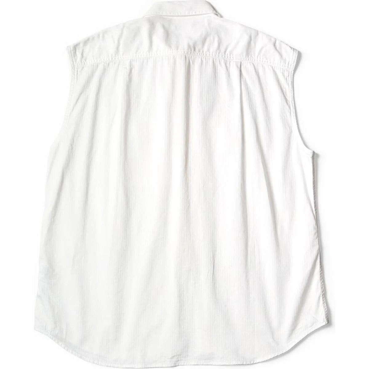 Kapital Herringbone Twill Sleeveless Zipper Work Shirt