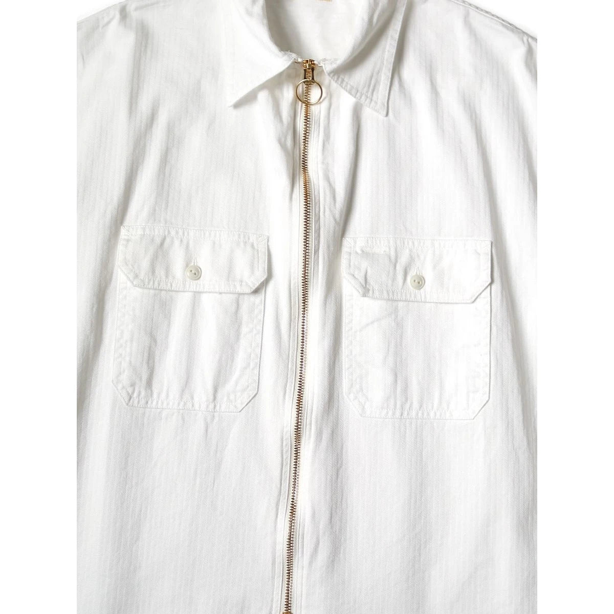 Kapital Herringbone Twill Sleeveless Zipper Work Shirt