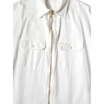 Kapital Herringbone Twill Sleeveless Zipper Work Shirt