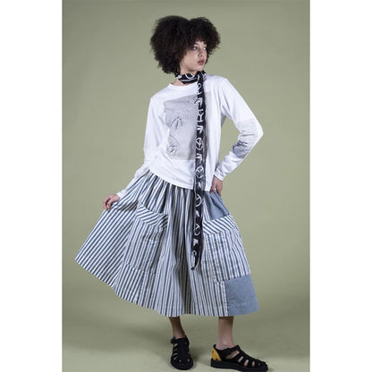 Kapital Hickory Patchwork Harvest Balloon Skirt