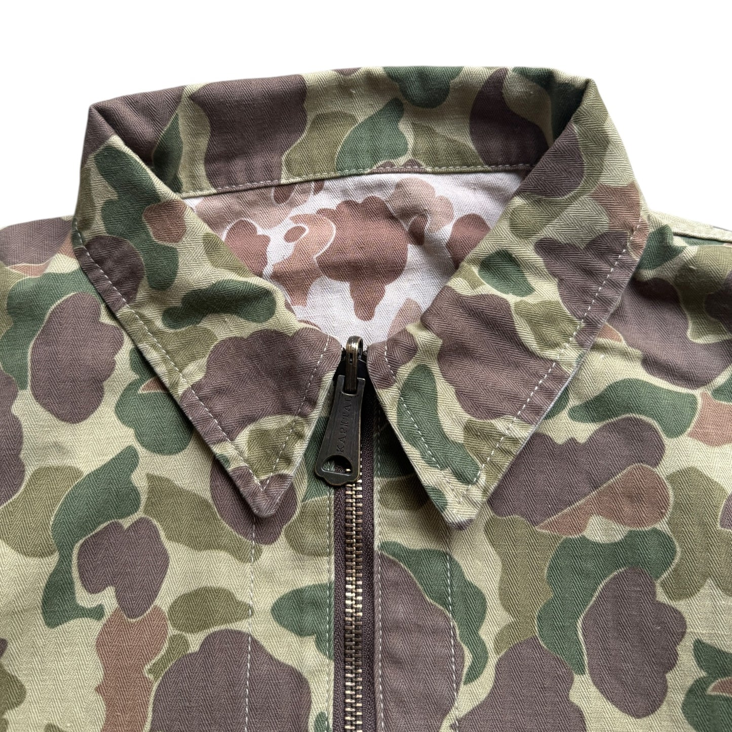 Kapital Hunter Camo Herringbone Reversible Drizzler Jacket