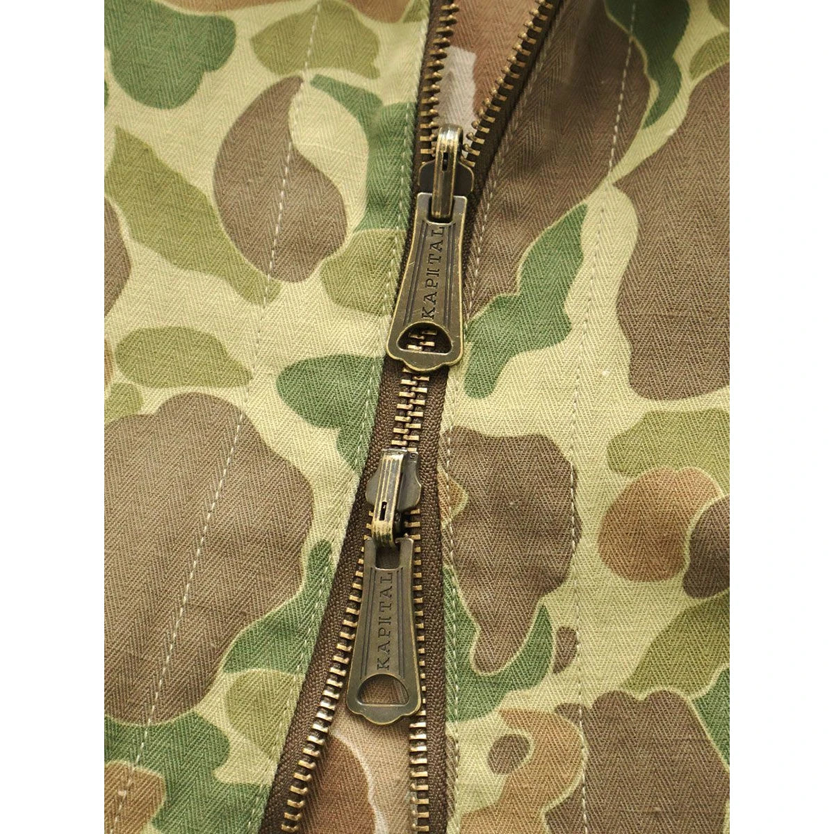 Kapital Hunter Camo Herringbone Reversible Drizzler Jacket