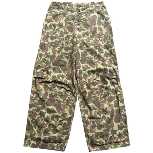Kapital Hunter Camo Herringbone Reversible Fatigue Baggy Pants