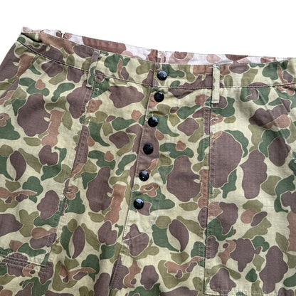 Kapital Hunter Camo Herringbone Reversible Fatigue Baggy Pants