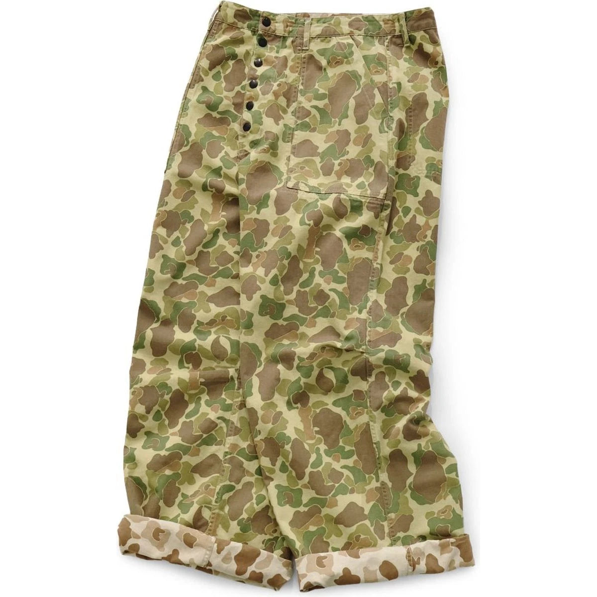 Kapital Hunter Camo Herringbone Reversible Fatigue Baggy Pants