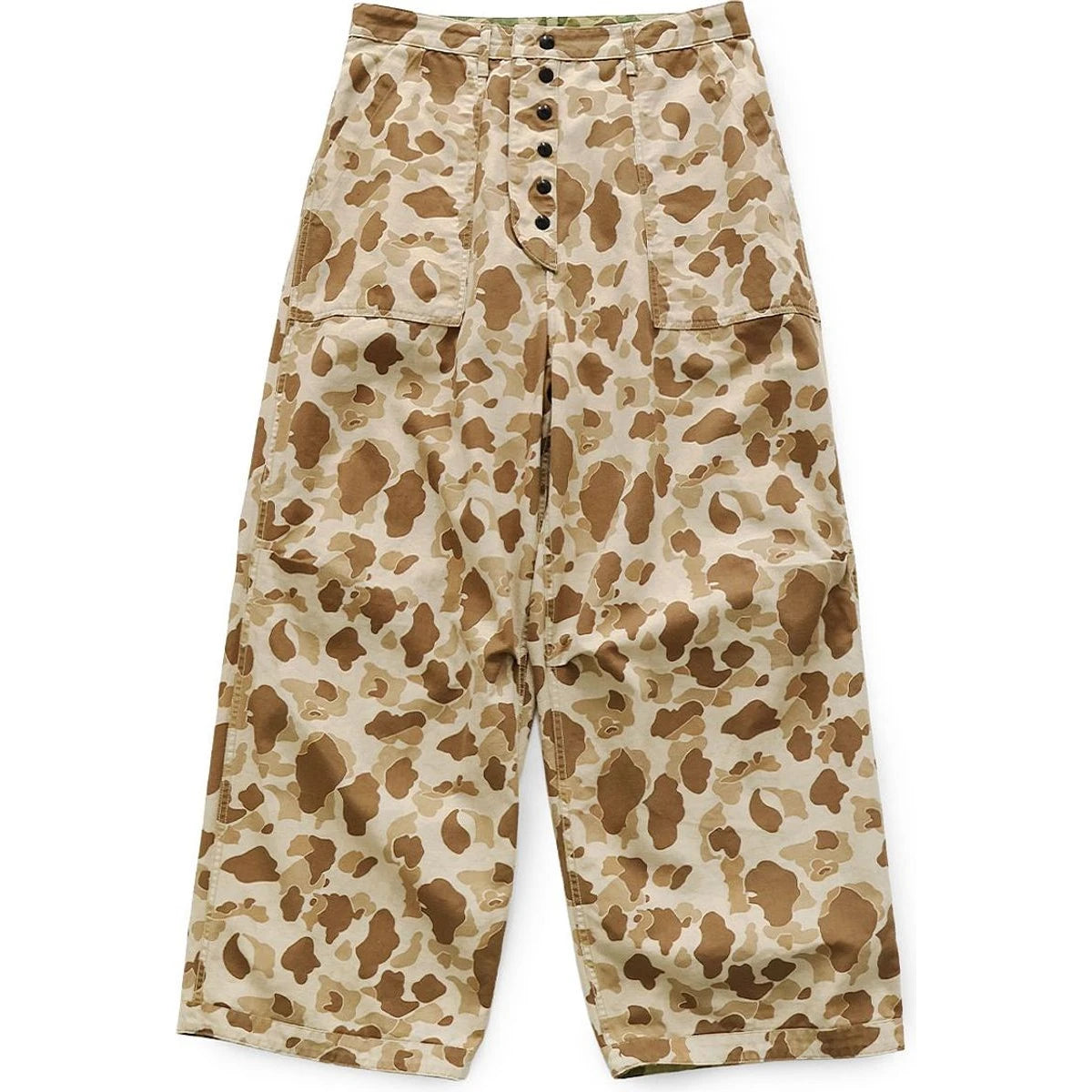 Kapital Hunter Camo Herringbone Reversible Fatigue Baggy Pants