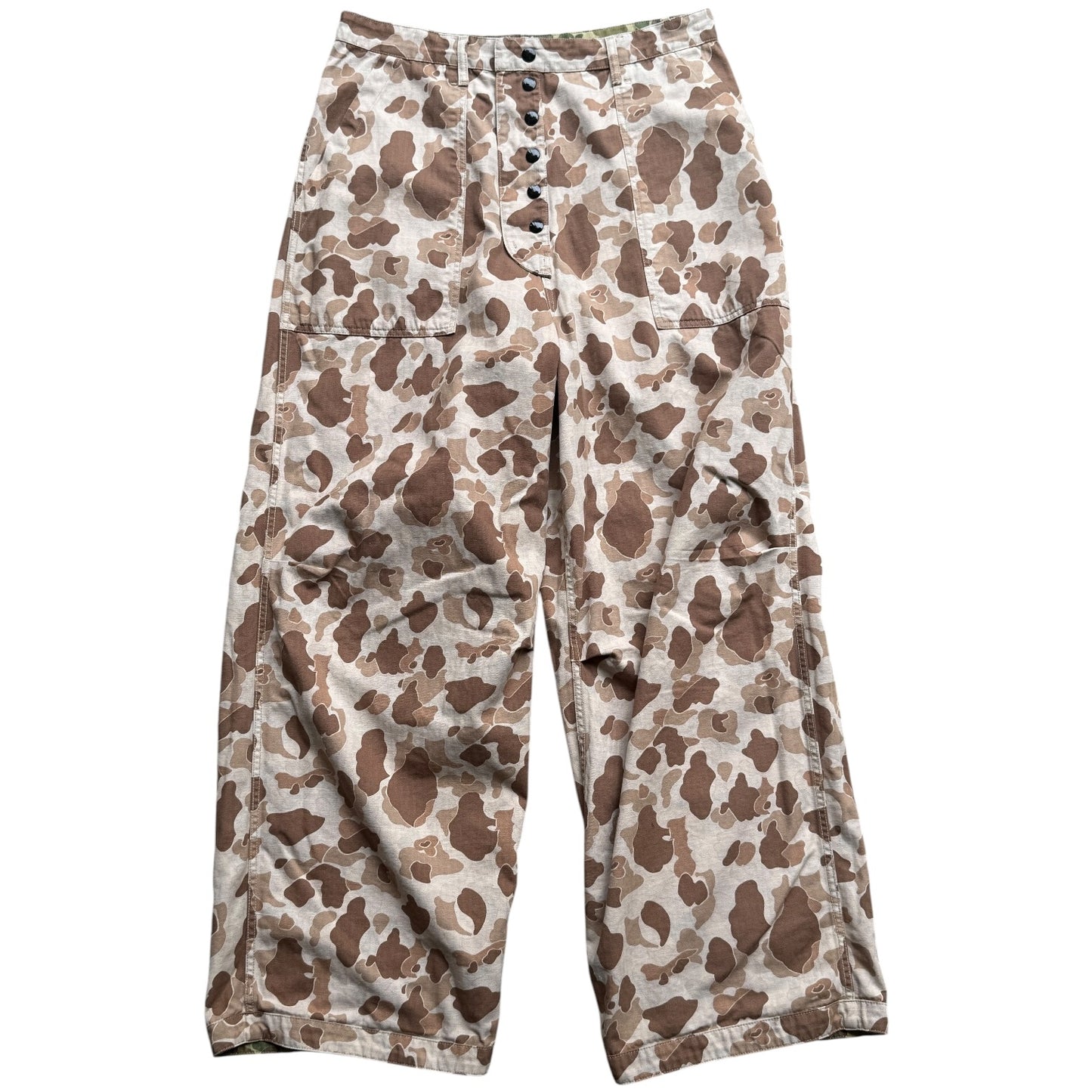 Kapital Hunter Camo Herringbone Reversible Fatigue Baggy Pants