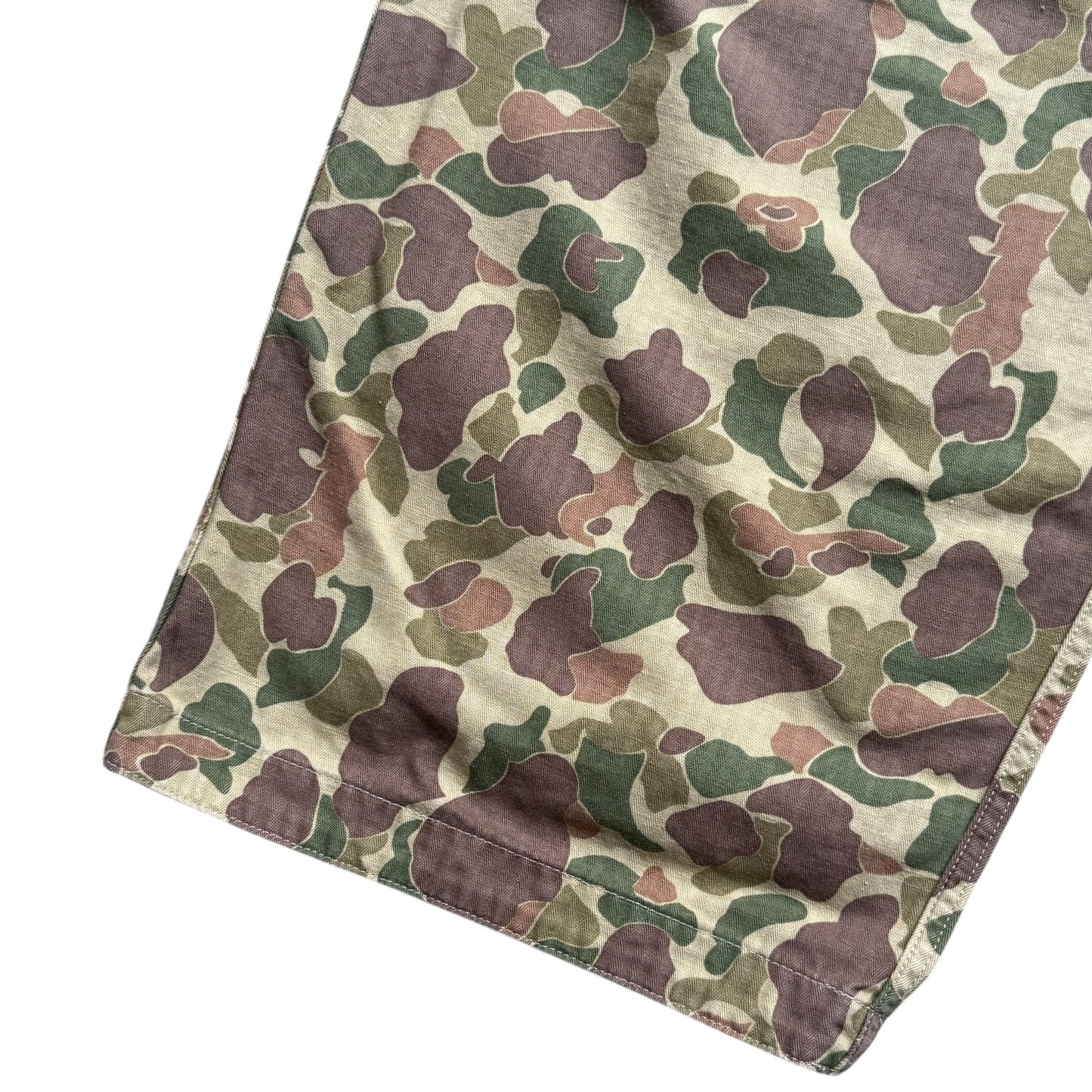 Kapital Hunter Camo Herringbone Reversible Fatigue Baggy Pants