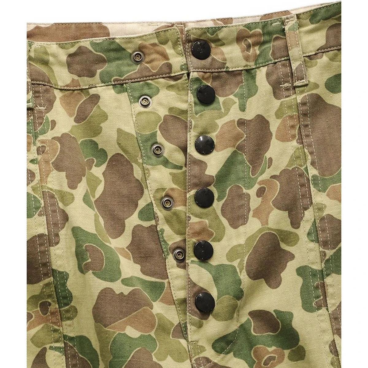 Kapital Hunter Camo Herringbone Reversible Fatigue Baggy Pants