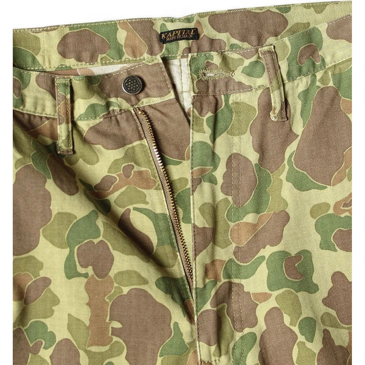 Kapital Hunter Camouflage Herringbone Port Baggy Pants