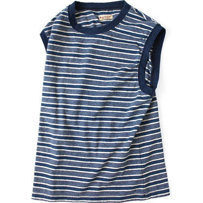 Kapital Idg Striped Jersey Sleeveless T Shirt