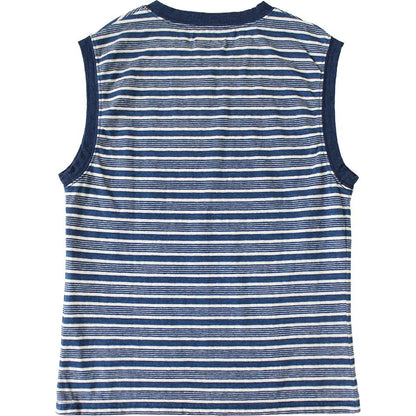 Kapital Idg Striped Jersey Sleeveless T Shirt