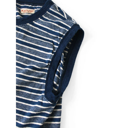 Kapital Idg Striped Jersey Sleeveless T Shirt