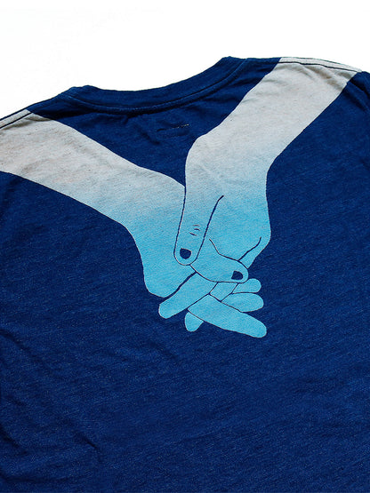 Kapital IDG Tenjiku Crew Tee (Blue Hands Discharge Printing Print)