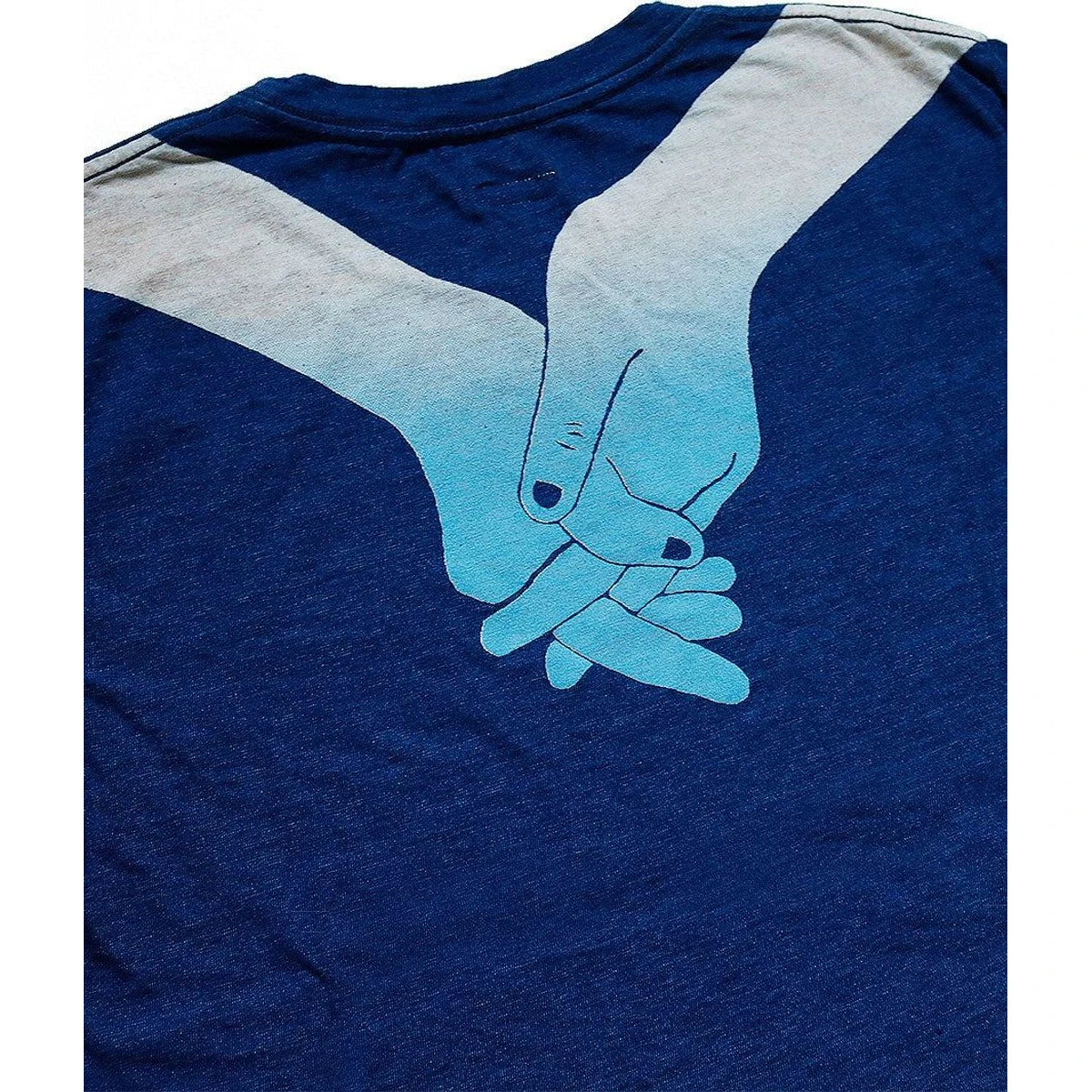 Kapital IDG Tenjiku Crew Tee (Blue Hands Discharge Printing Print)