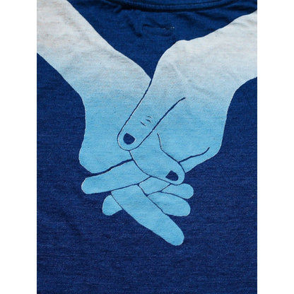 Kapital IDG Tenjiku Crew Tee (Blue Hands Discharge Printing Print)