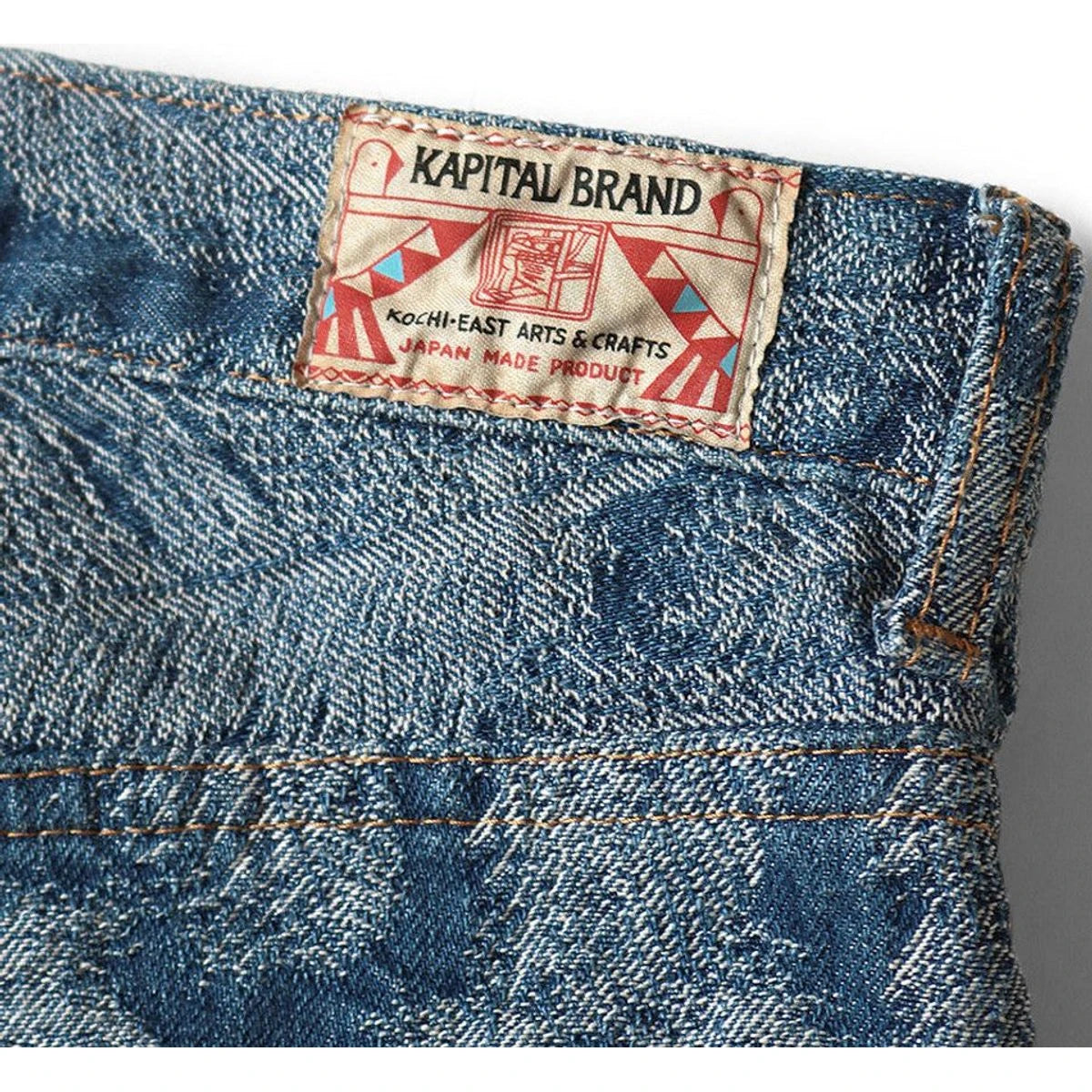Kapital Indigo 12oz 5P Okabellbo Magpie Feather Denim Pants