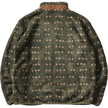 Kapital Iris Print Tsume-Shobu Fleece Zip Jacket