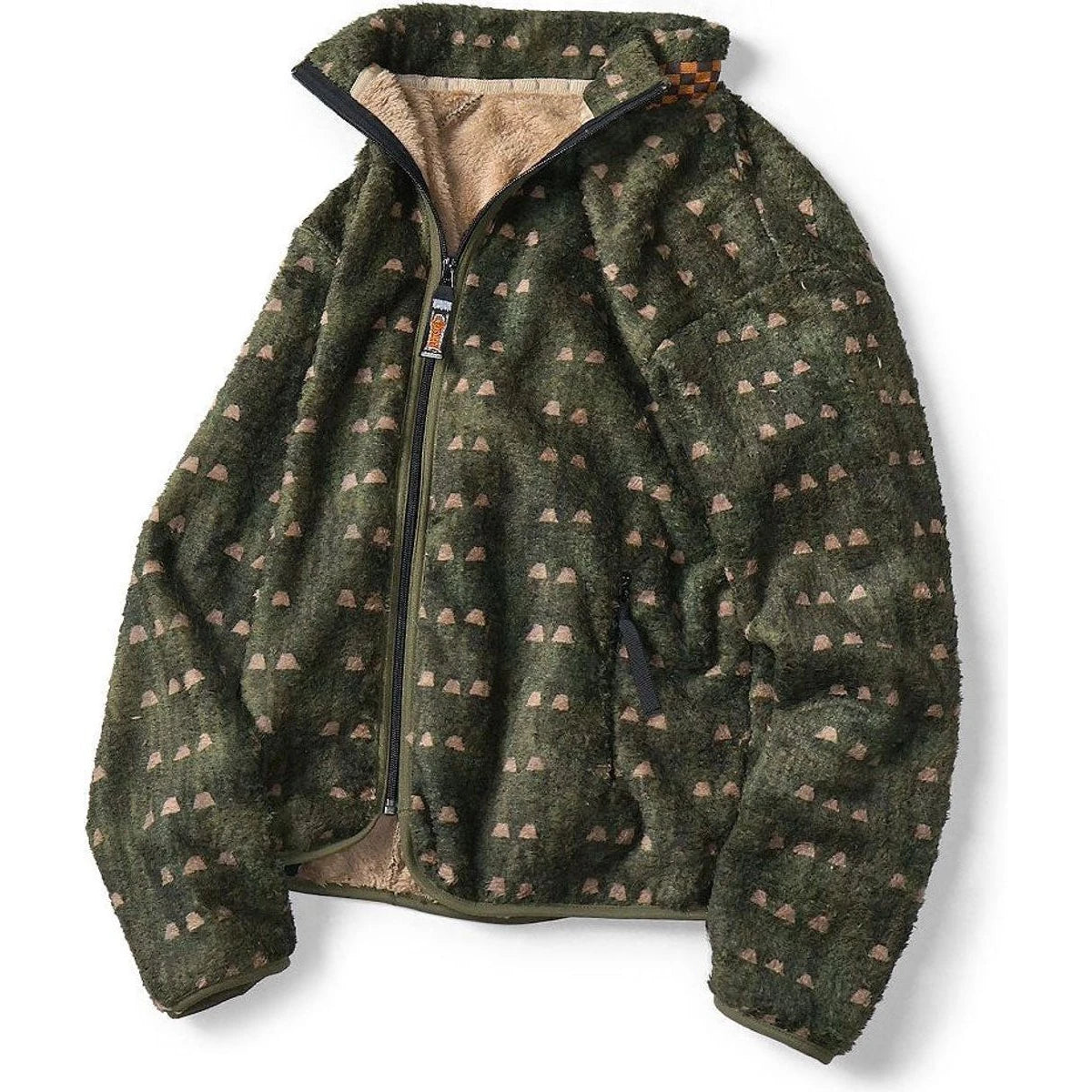 Kapital Iris Print Tsume-Shobu Fleece Zip Jacket