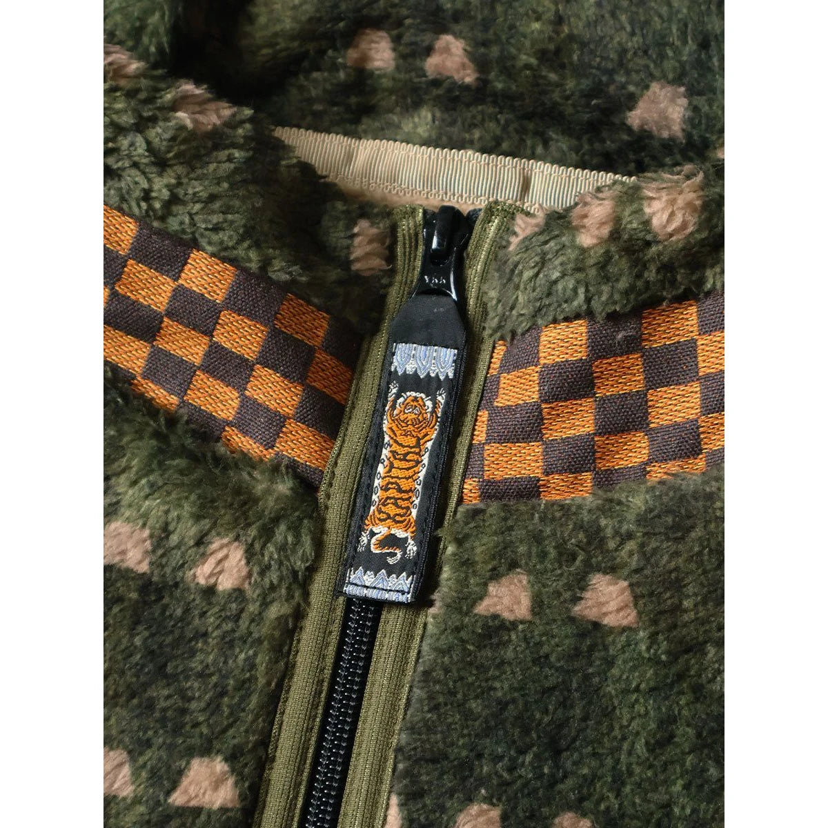 Kapital Iris Print Tsume-Shobu Fleece Zip Jacket