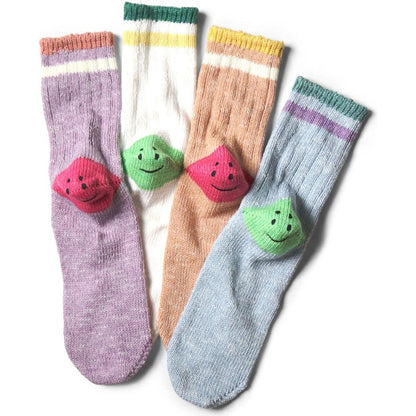 Kapital Ivy Rainbowy Smile Happy Heel Hold Socks