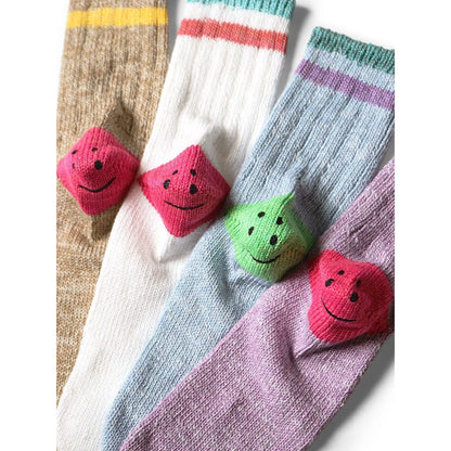 Kapital Ivy Rainbowy Smile Happy Heel Hold Socks