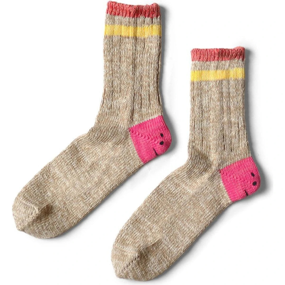 Kapital Ivy Rainbowy Smile Happy Heel Hold Socks