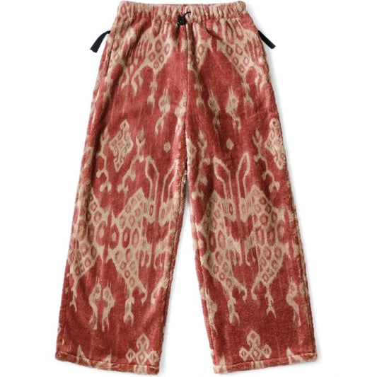 Kapital Java Kasuri Pattern Fleece Easy Straight Pants