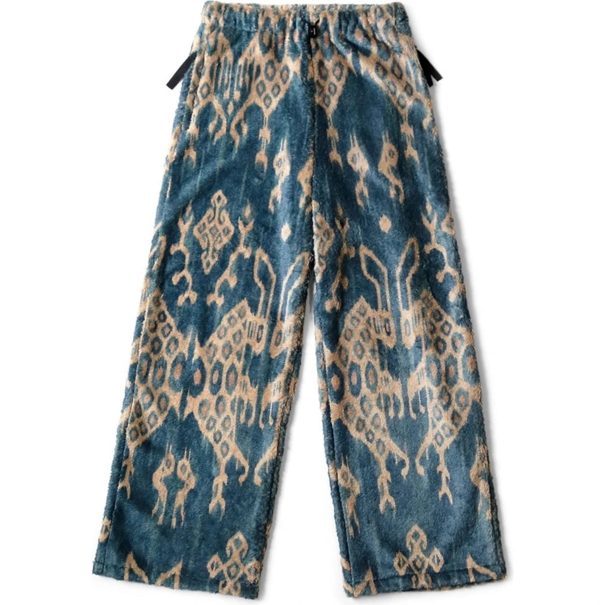 Kapital Java Kasuri Pattern Fleece Easy Straight Pants