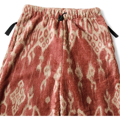 Kapital Java Kasuri Pattern Fleece Easy Straight Pants