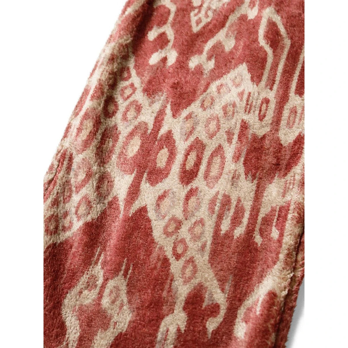 Kapital Java Kasuri Pattern Fleece Easy Straight Pants