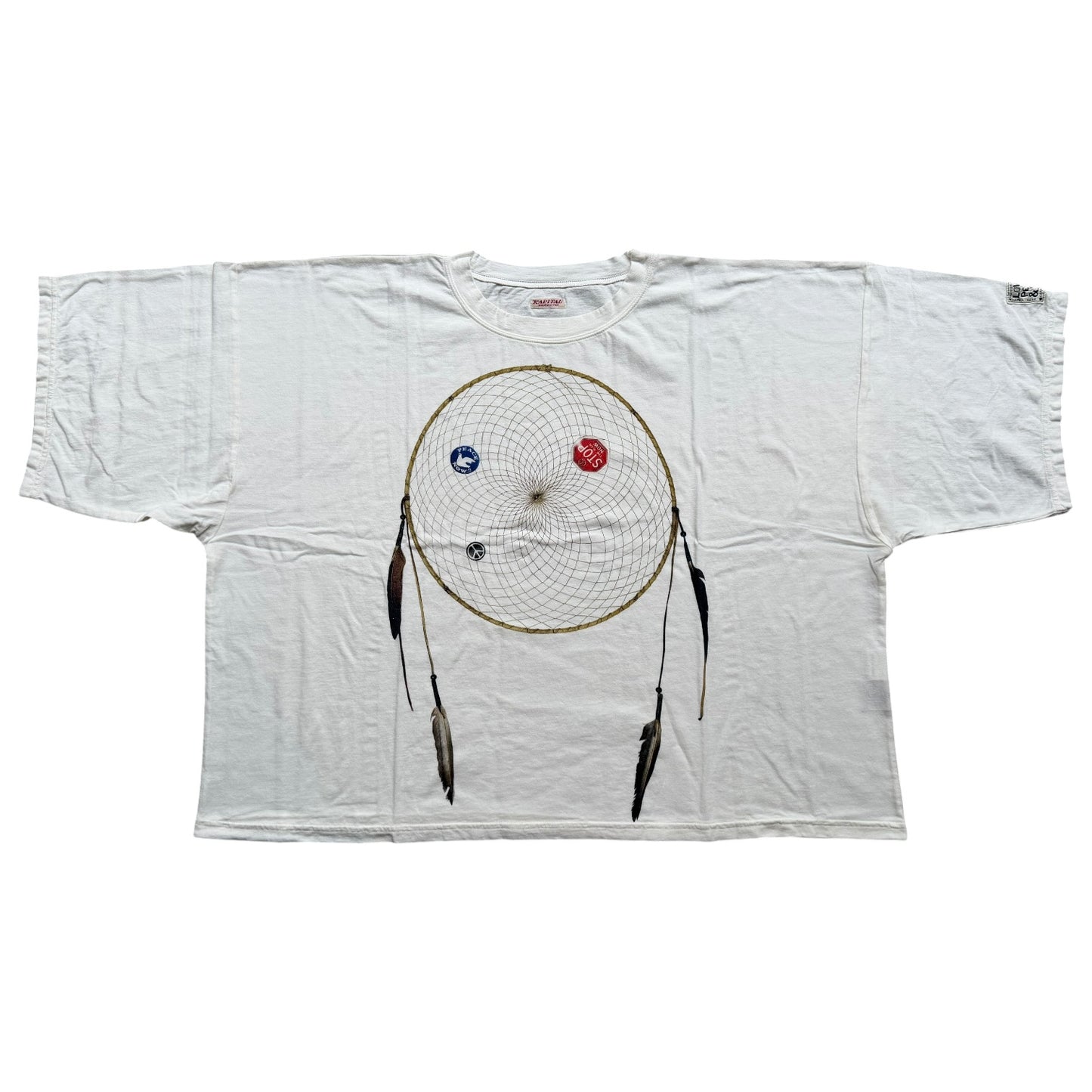 Kapital Jersey Crew Huge Tee (Kob Web Peace Catcher 4 Feather Print)