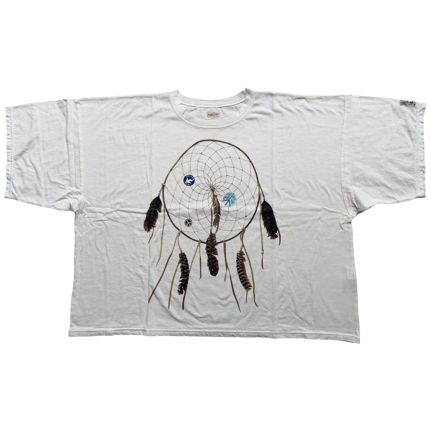 Kapital Jersey Crew Huge Tee (Kob Web Peace Catcher 6 Feather Print)