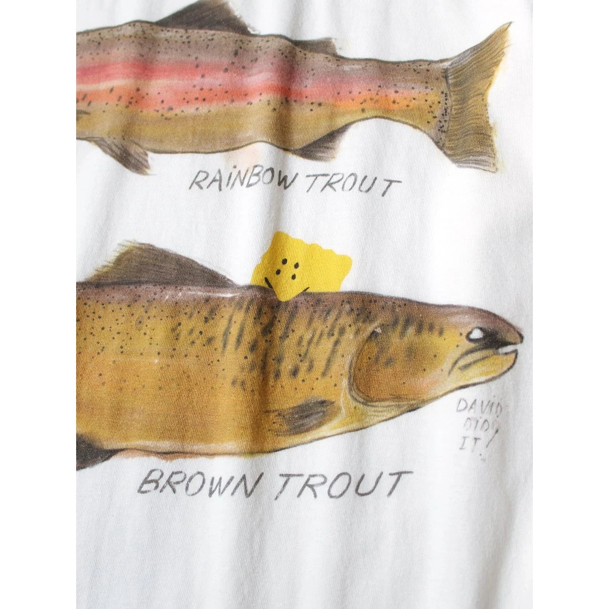 Kapital Jersey Crew Long Sleeve T-Shirt (2 Trout Peckish Rainbowy Print)
