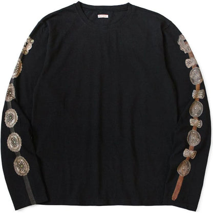 Kapital Jersey Crew Long Sleeve T-Shirt (Concho Belt Sleeve)