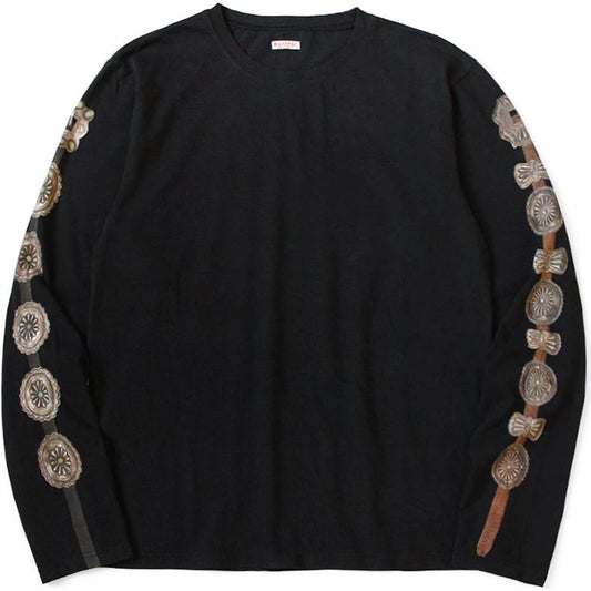 Kapital Jersey Crew Long Sleeve T-Shirt (Concho Belt Sleeve)