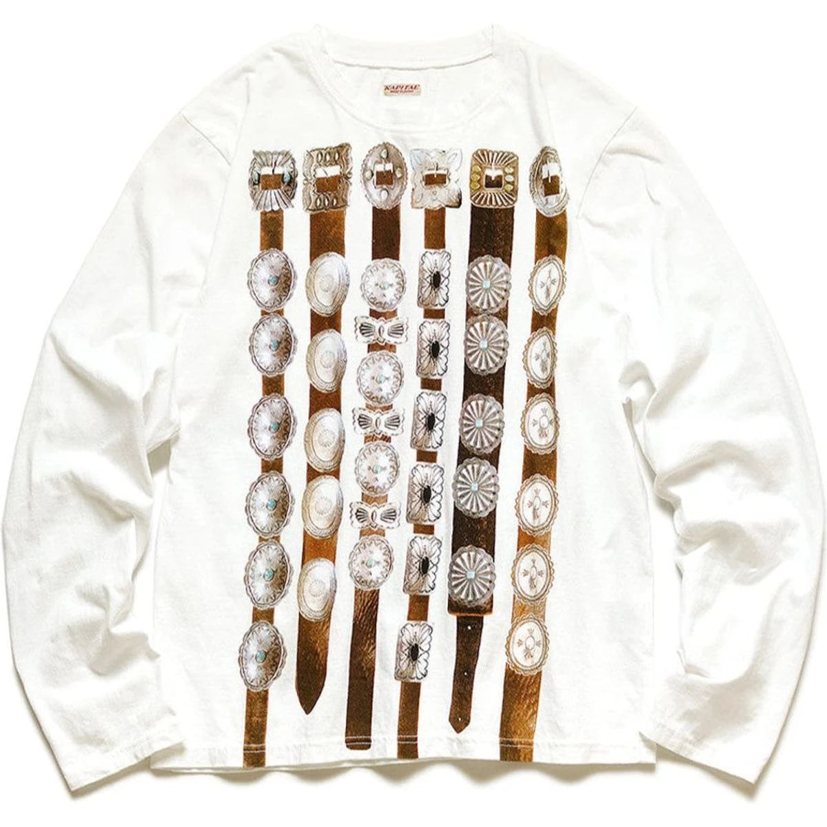 Kapital Jersey Crew Long Sleeve T-Shirt (Curtain Concho Print)