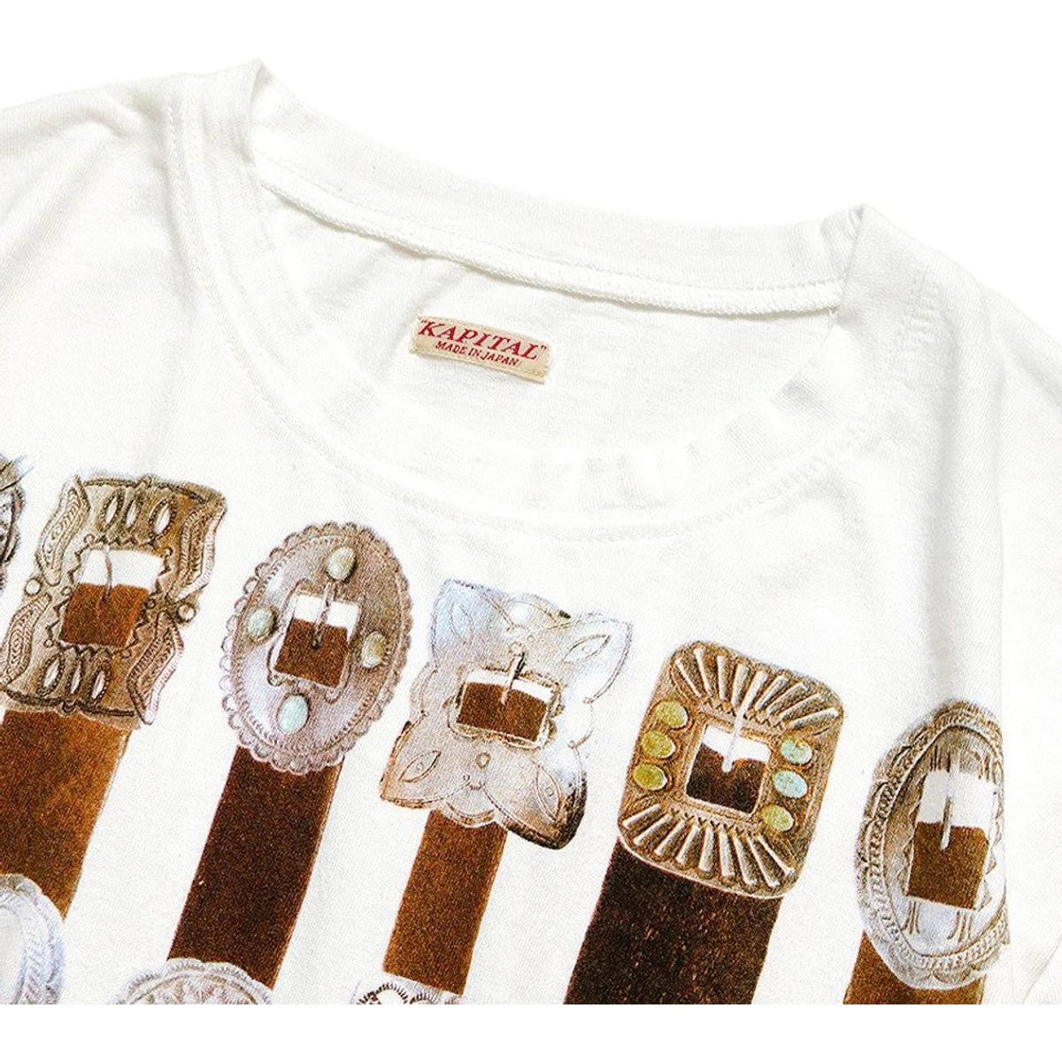 Kapital Jersey Crew Long Sleeve T-Shirt (Curtain Concho Print)