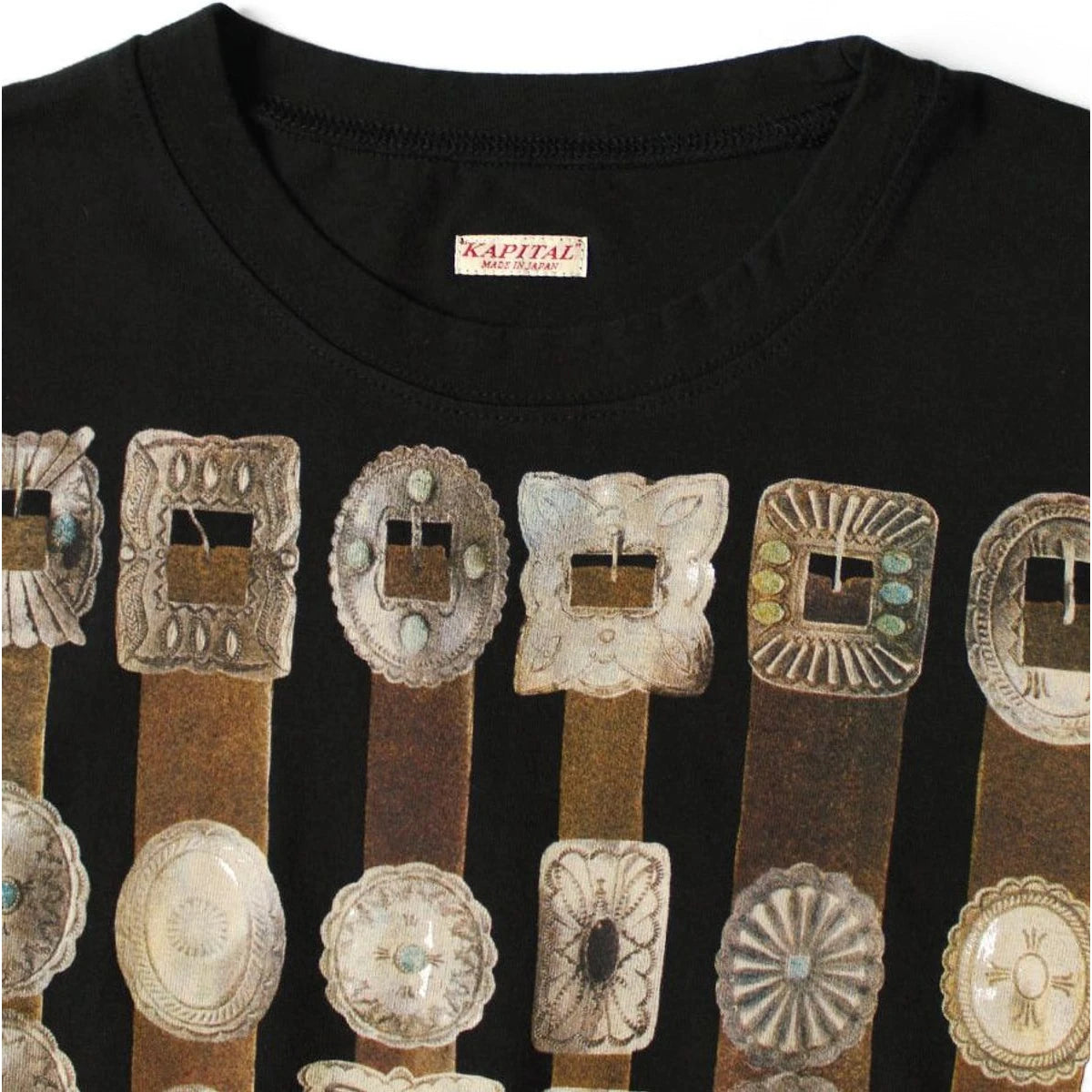 Kapital Jersey Crew Long Sleeve T-Shirt (Curtain Concho Print)