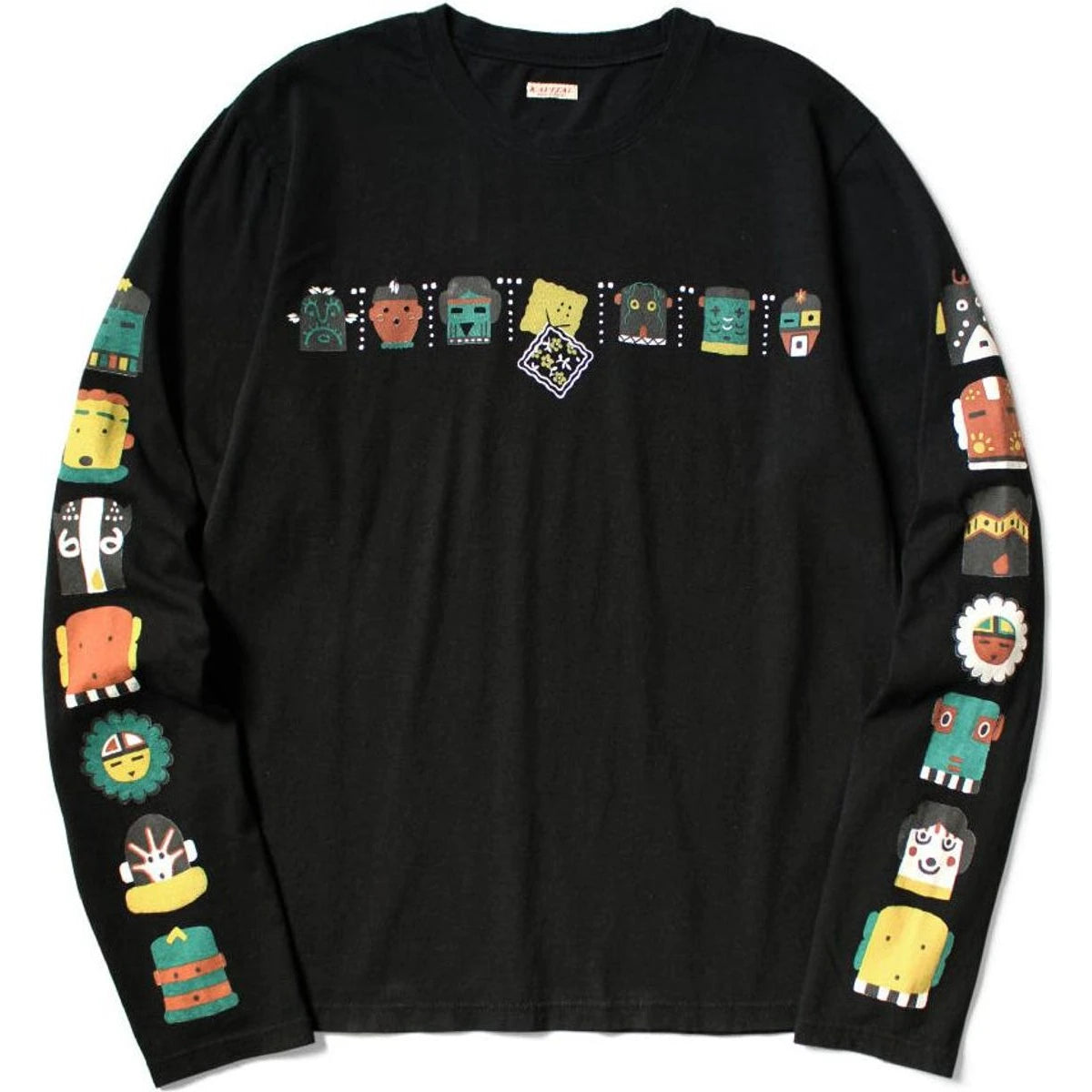 Kapital Jersey Crew Long Sleeve T-Shirt (Peckish & Kachina Print)