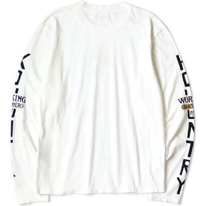 Kapital Jersey Crew Long Sleeve T-Shirt (Peckish Kapital Print)