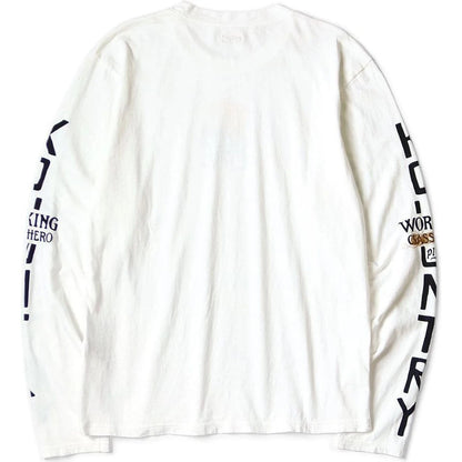 Kapital Jersey Crew Long Sleeve T-Shirt (Peckish Kapital Print)