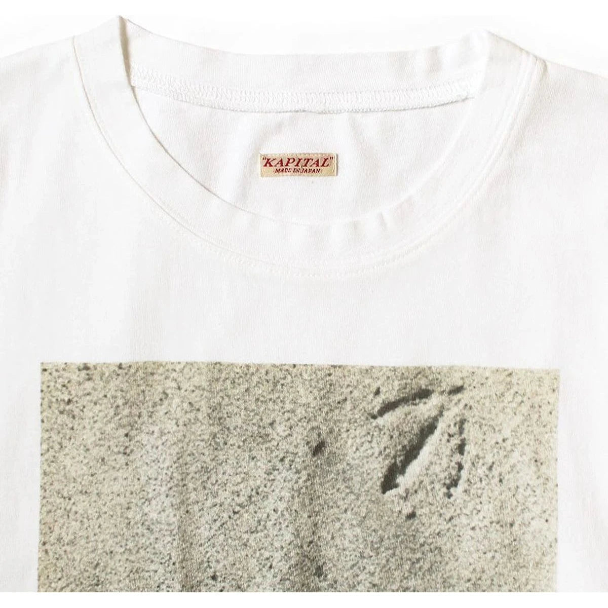 Kapital Jersey Crew Long Sleeve Tee (Gull Foot Print)