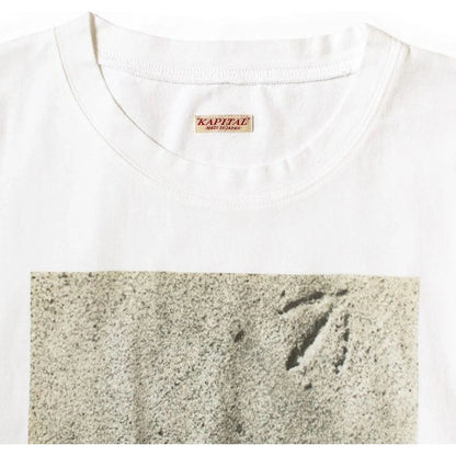 Kapital Jersey Crew Long Sleeve Tee (Gull Foot Print)