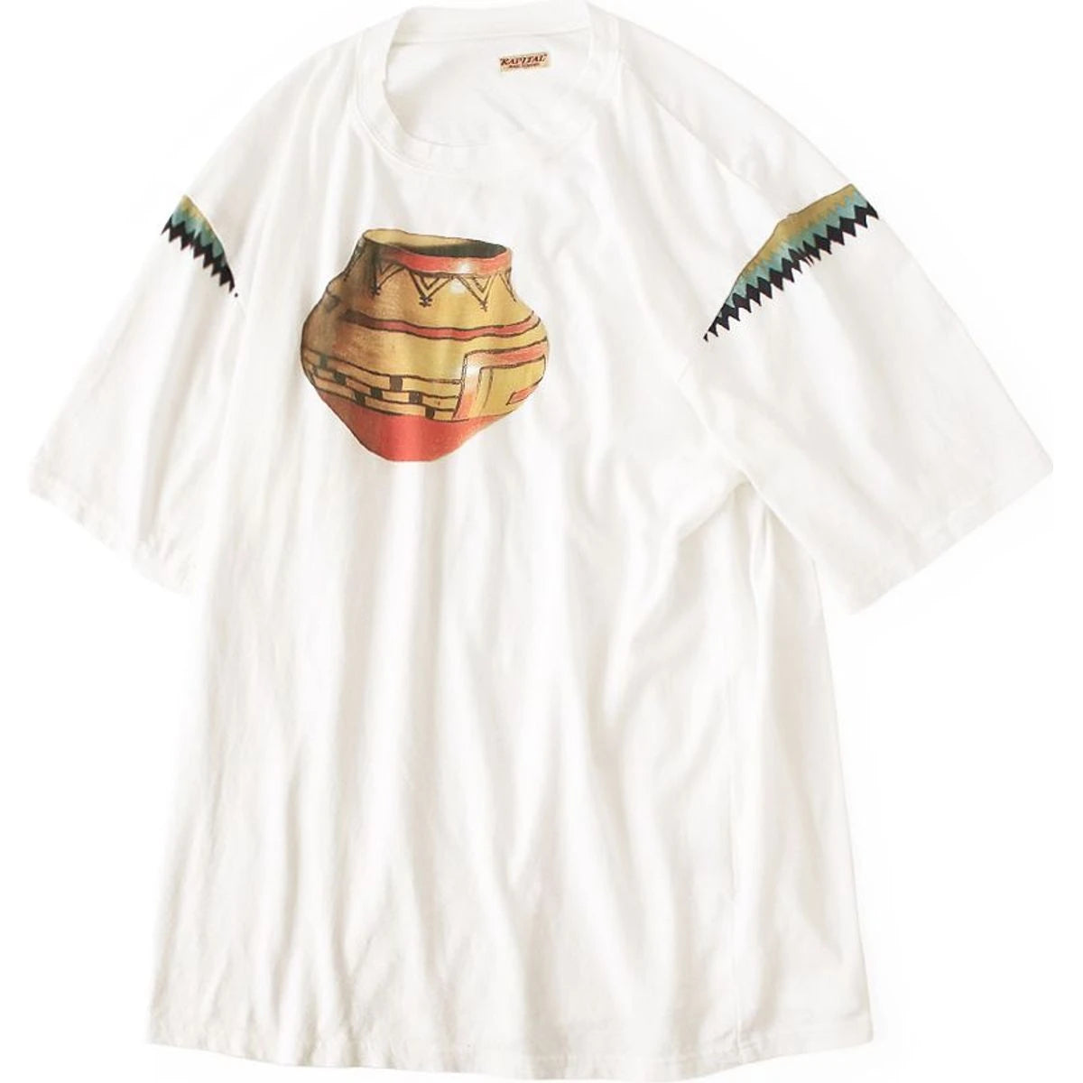 Kapital Jersey Crew Paw Waw Tee (Beanpot Print)