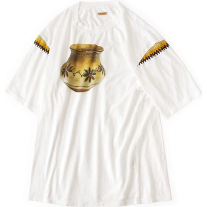 Kapital Jersey Crew Paw Waw Tee (Flower Pot Print)