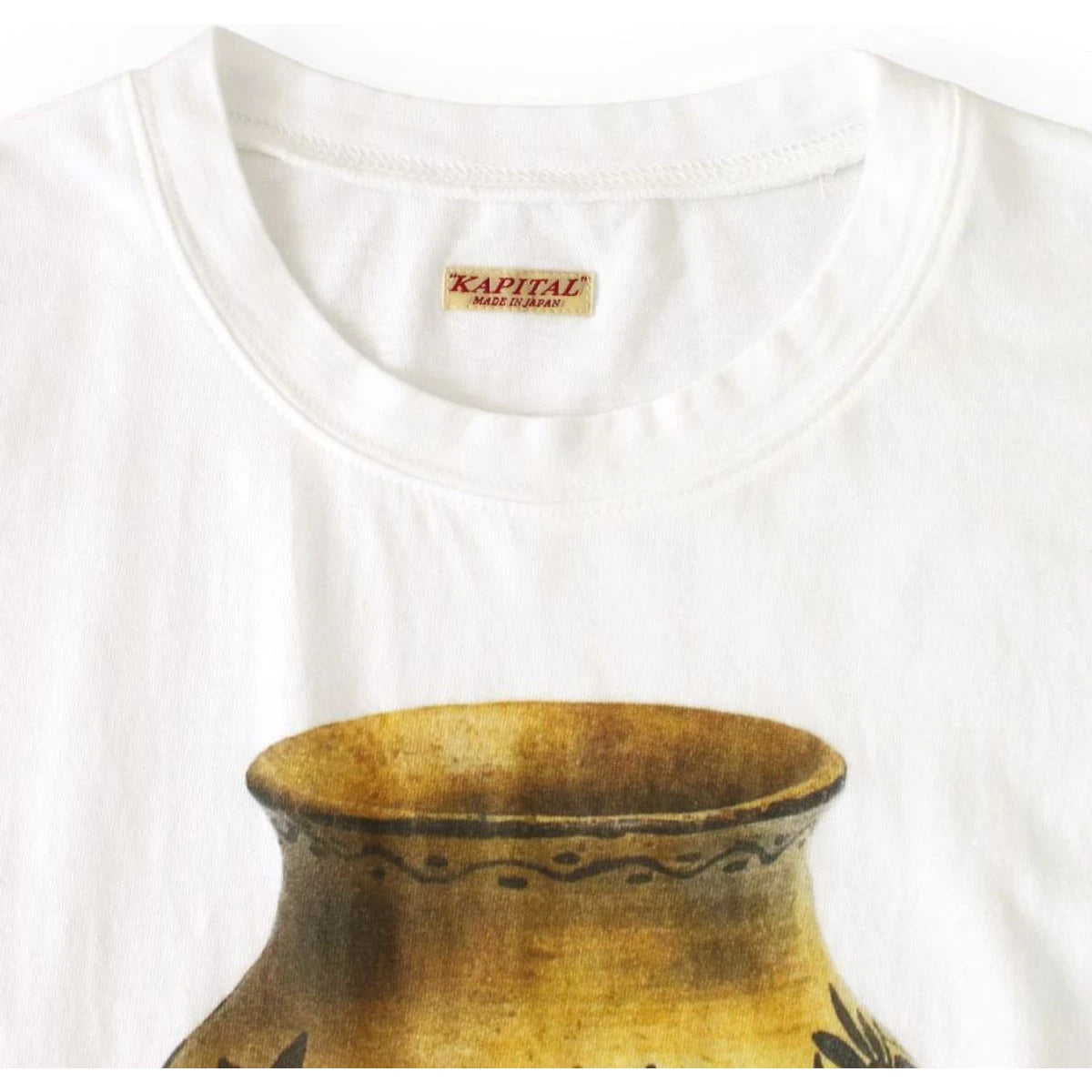 Kapital Jersey Crew Paw Waw Tee (Flower Pot Print)
