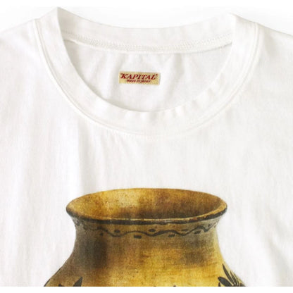 Kapital Jersey Crew Paw Waw Tee (Flower Pot Print)