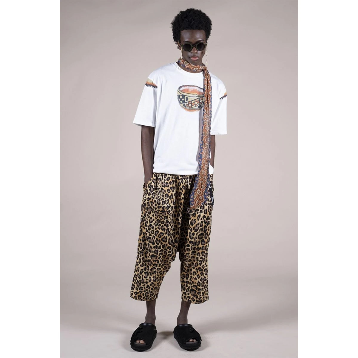 Kapital Jersey Crew Paw Waw Tee (Medicine Pot Print)